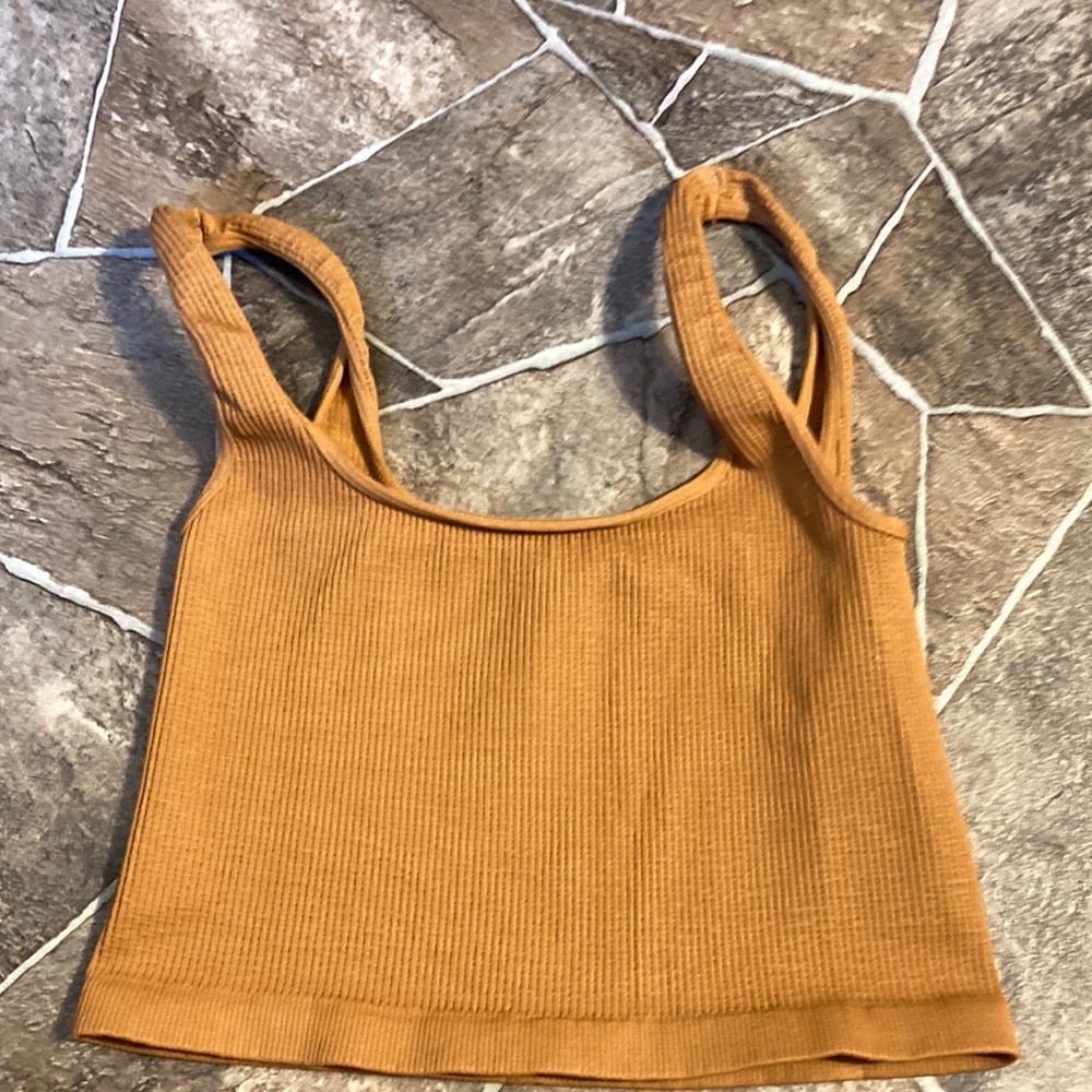 NWOT Free People Movement Happiness Runs Square Neck Crop XS/S High Atlas - Picture 11 of 11